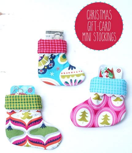 Tutorial: Christmas gift card mini stockings – Sewing