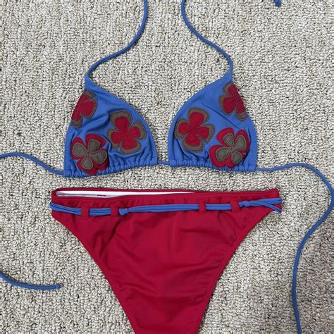 Y K Bikini Set Patch Size Bottom Small Top Size Depop