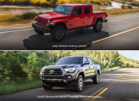 Jeep Gladiator Vs Toyota Tacoma Which Pickup Truck Is Right For You