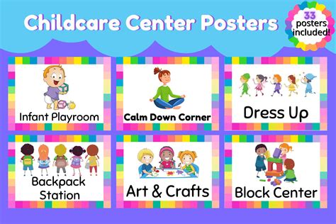 Center Signs for Daycare or Preschool Classrooms 31 PDF - Etsy