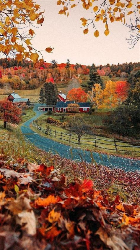 Beautiful Autumn Scene in Vermont, United States