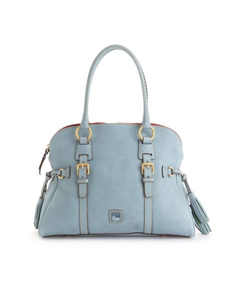 Dooney Bourke Florentine Domed Buckle Satchel In Blue Lyst