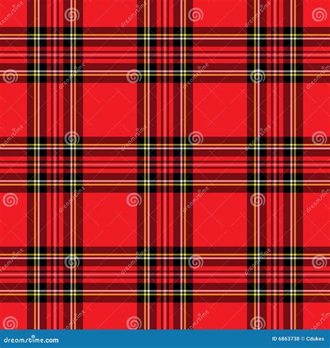 Red Plaid Pattern Royalty Free Cartoon Cartoondealer