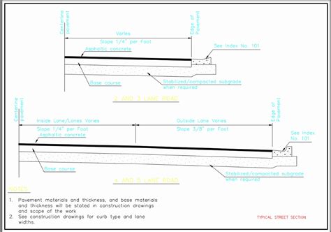 Seção típica de rua notas em AutoCAD CAD 33 4 KB Bibliocad