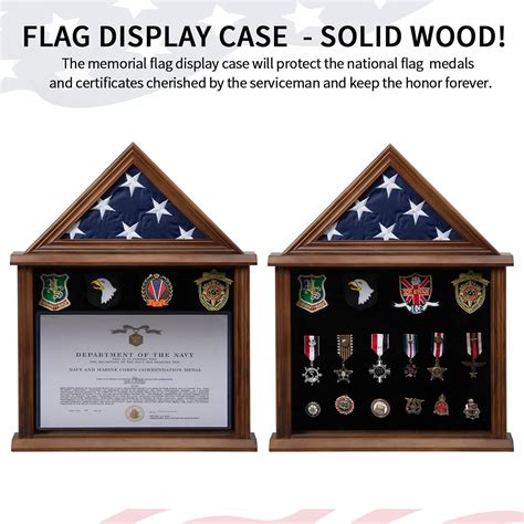 Buy Zmiky Flag Display Case American Flag Solid Wood Display Case Fits