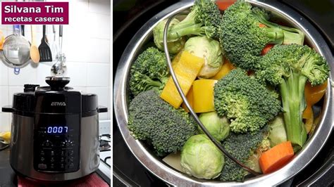 Cómo cocinar Verduras al Vapor en una OLLA eléctrica a PRESIÓN mi