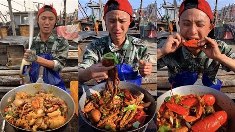 Fisherman Dagang Eats Spicy Octopus Breaded Crab Mussels Lobster