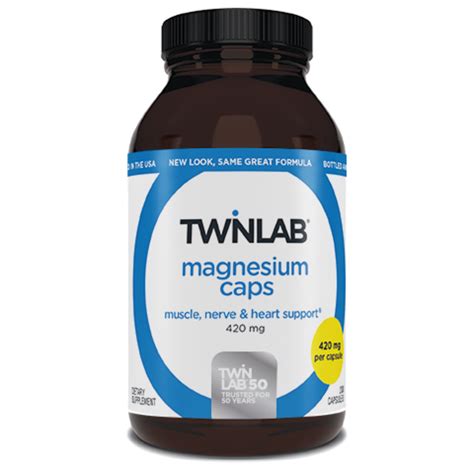 Twinlab Magnesium Caps 420mg (Allergen Free) 200 Caps