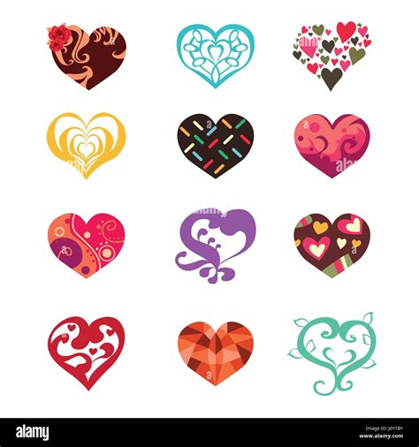 A Vector Illustration Of Heart Icon Sets Stock Vector Image And Art Alamy