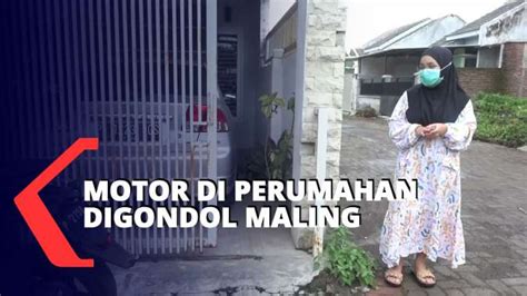 Motor Di Perumahan Digondol Maling Aksi Pelaku Terekam Cctv