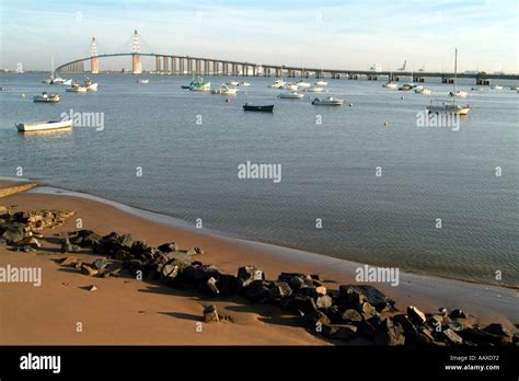 St Saint Nazaire France The toll bridge spans The Loire between St ...