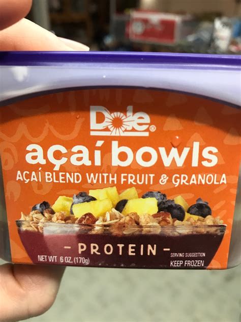 Dole Acai Bowls Protein Calories Nutrition Analysis And More Fooducate