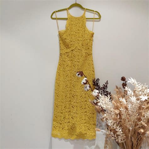 Zara Womens Yellow Dress Depop