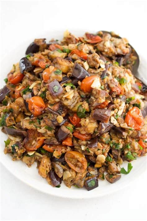 Middle Eastern Roasted Eggplant Salad Vegan Every Last Bite