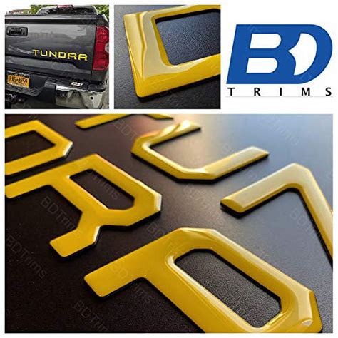 Bdtrims Domed Tailgate Letters Inserts Fits Tundra Models