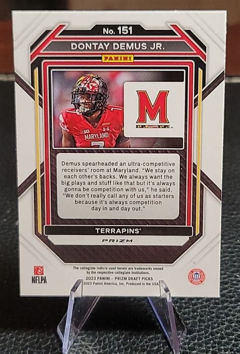 2023 Panini Prizm Draft Picks 151 Dontay Demus Jr RC Snakeskin Prizm