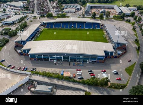 Chesterfield Football Club Stadium Technique Stadium Aerial Drone View