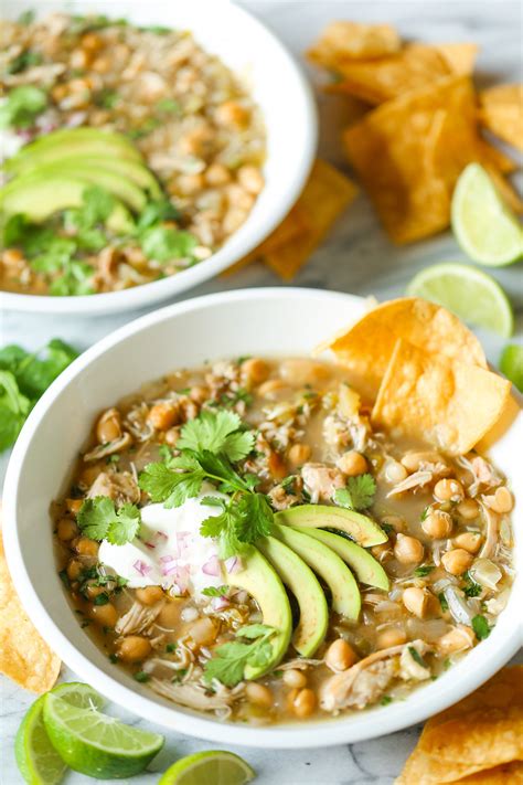 Slow Cooker White Chicken Chili Damn Delicious