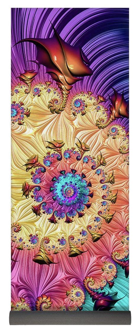 Fractal Spiral With Amazing Colors Vertical Yoga Mat By Matthias Hauser