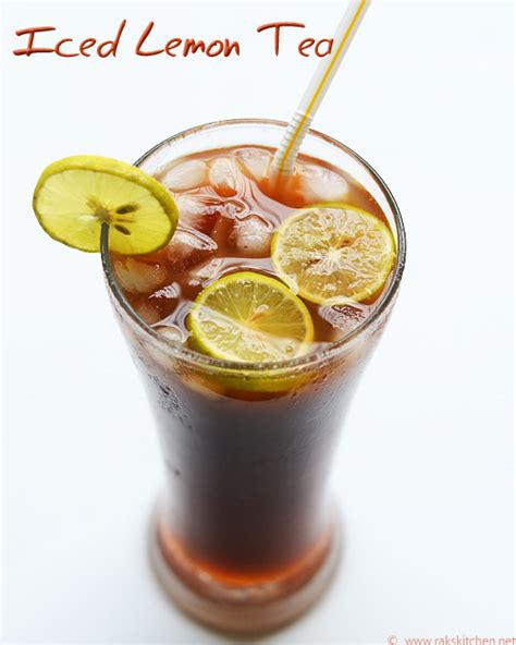 Iced Lemon Tea Recipe, How to make ice lemon tea - Raks Kitchen