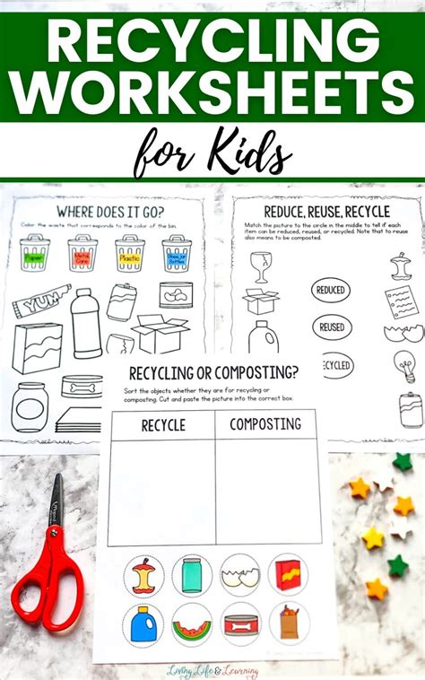 Recycling Worksheets For Kids Worksheets Library