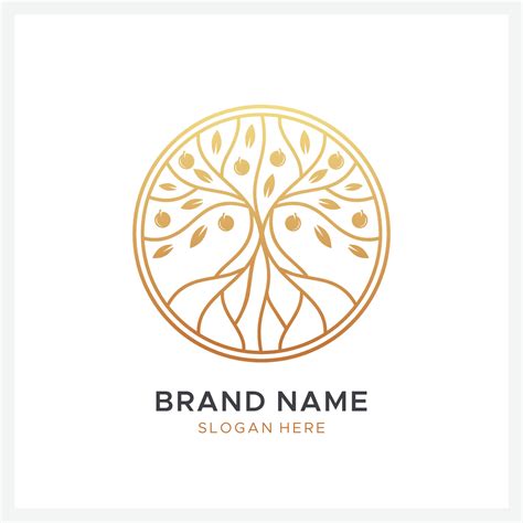 golden tree logo design template 11265595 Vector Art at Vecteezy