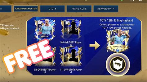 FIFA MOBILE 23 UTOTY HAALAND FREE HONOURABLE MENTION PLAYERS NEW UTOTY