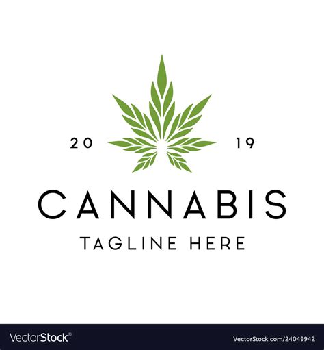 Cannabis Logo Cbd Logo Design Royalty Free Vector Image