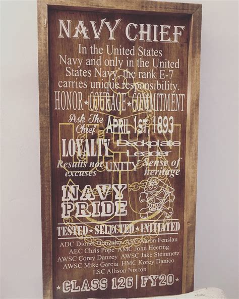 Navy Chief Sign Custom Retirement T Usn Chief T Navy Etsy