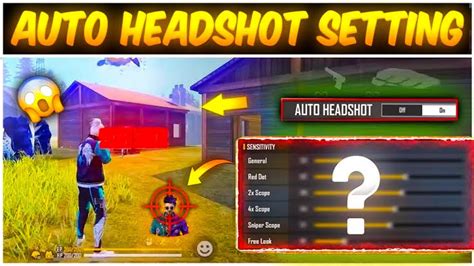 Free Fire Headshot Setting One Tap Headshot Trick Free Fire New Trick