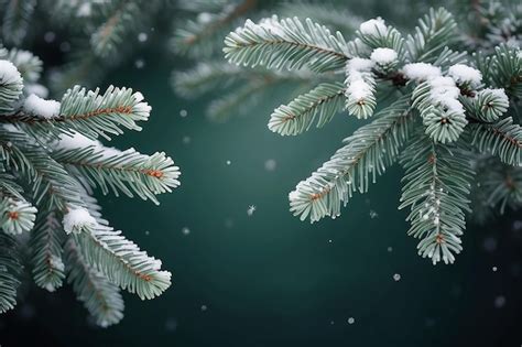 Premium Photo Winter Wonderland Snowy Pine Tree Christmas Background