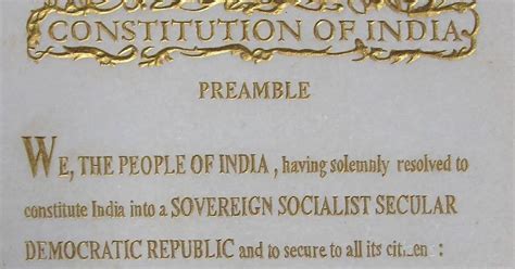 Preamble of Indian Constitution | Law column