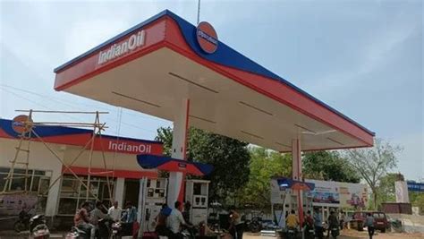 Orange Iocl Petrol Pump Canopy Indian Oil Logo Mild Steel At Rs 5500