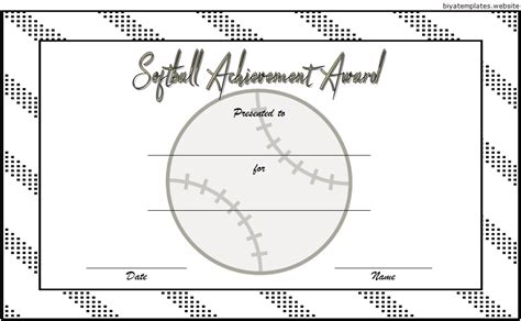 Softball Certificate Templates