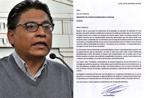 La Carta De Renuncia De Lima Ha Sido Un Tiempo Intenso De Dedicación Por Bolivia Y Cada Minuto