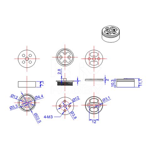 RJX 12mm Super Light Quick Release Propeller Thread Self-tightening