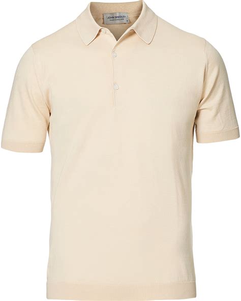 John Smedley Adrian Slim Fit Sea Island Polo Ecru Bei Care Of Carl