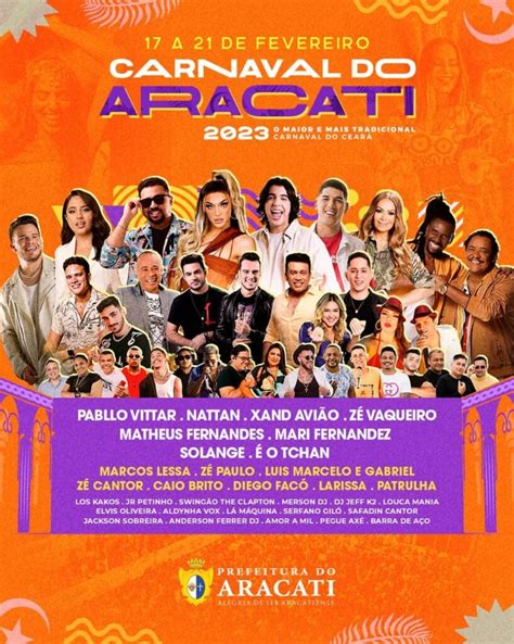 Carnaval de Aracati 2023 confira programação e atrações VemTambém