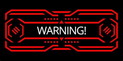 Premium Vector Hud Danger Alert Attention Vector Red Interface Sign