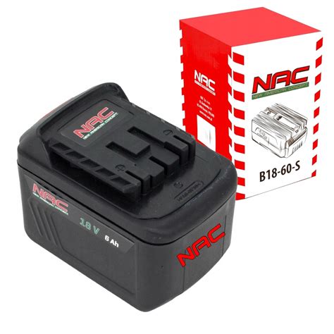 NAC AKUMULATOR 18V 6Ah B18 60 S BATERIA LI ION Akumulator Nac 18v B18