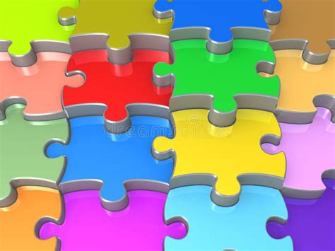 3D Jigsaw Puzzle stock illustration. Illustration of abstract - 11977937