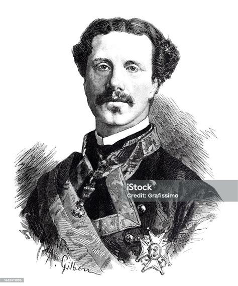 Infante Enrique 1st Duke Of Seville Portrait 1870 Stock Illustration