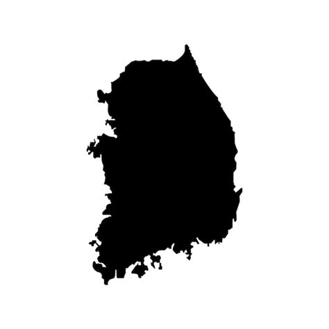 Premium Vector South Korea Map Icon Vector