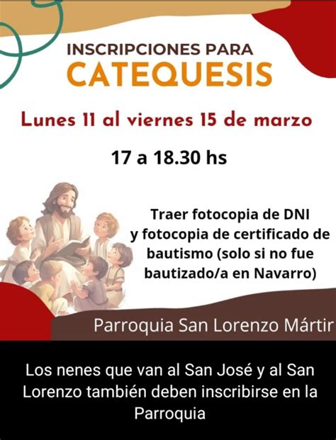 Parroquia San Lorenzo M Rtir Se Encuentran Abiertas Las Inscripciones