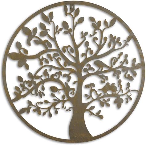 Bol Levensboom Wanddecoratie Metaal Tree Of Life Cm Diameter