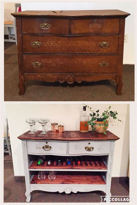 Antique Dresser To Wine Bar Diy Repurposed Furniture Furniture