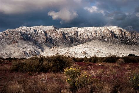 Sandia Mountains in Winter by Howard Holley