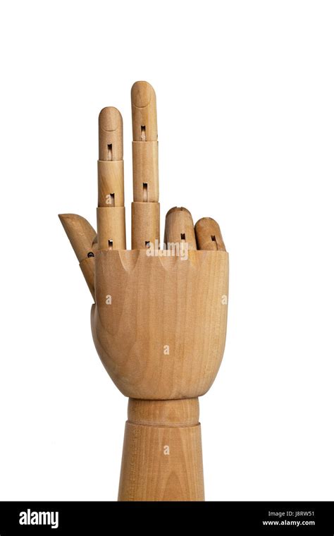 hand wooden model isolated on white background Stock Photo - Alamy