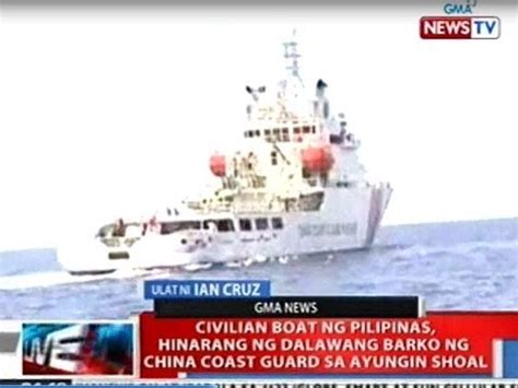 Ntvl Civilian Boat Ng Pilipinas Hinarang Ng Dalawang Barko Ng China