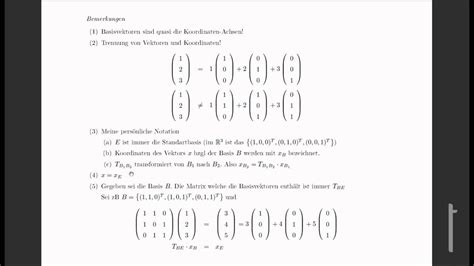 Mathematik 06 Koordinatentransformation Einführung und Beispiel DE